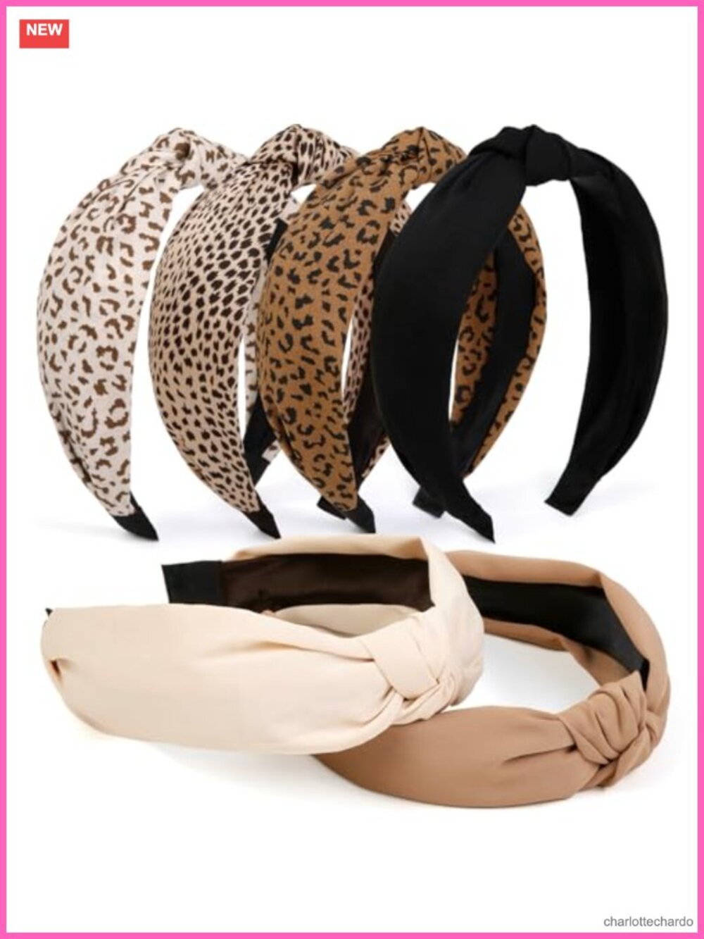 6 Pack Knotted Headbands for Women Elastic Polyester Hair Accessories
